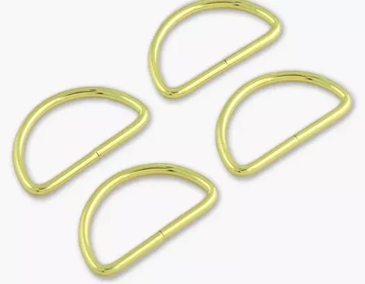 Sallie Tomato - 1 1/2" D-Ring Set of 4 - Gold