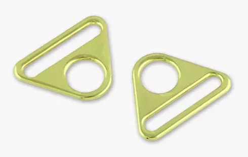Sallie Tomato - 1 1/2" Triangle Ring Pkg of 2 - Gold