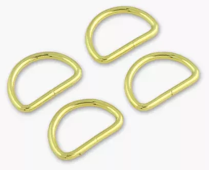 Sallie Tomato - 1" D-Ring Set of 4 - Gold