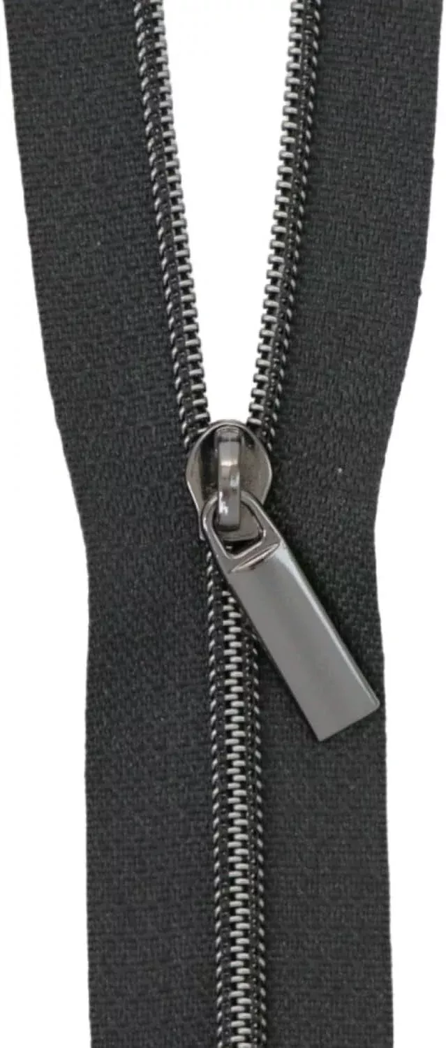 Sallie Tomato - 3 Yard Zipper - Grey Tape & Gunmetal Coil #5