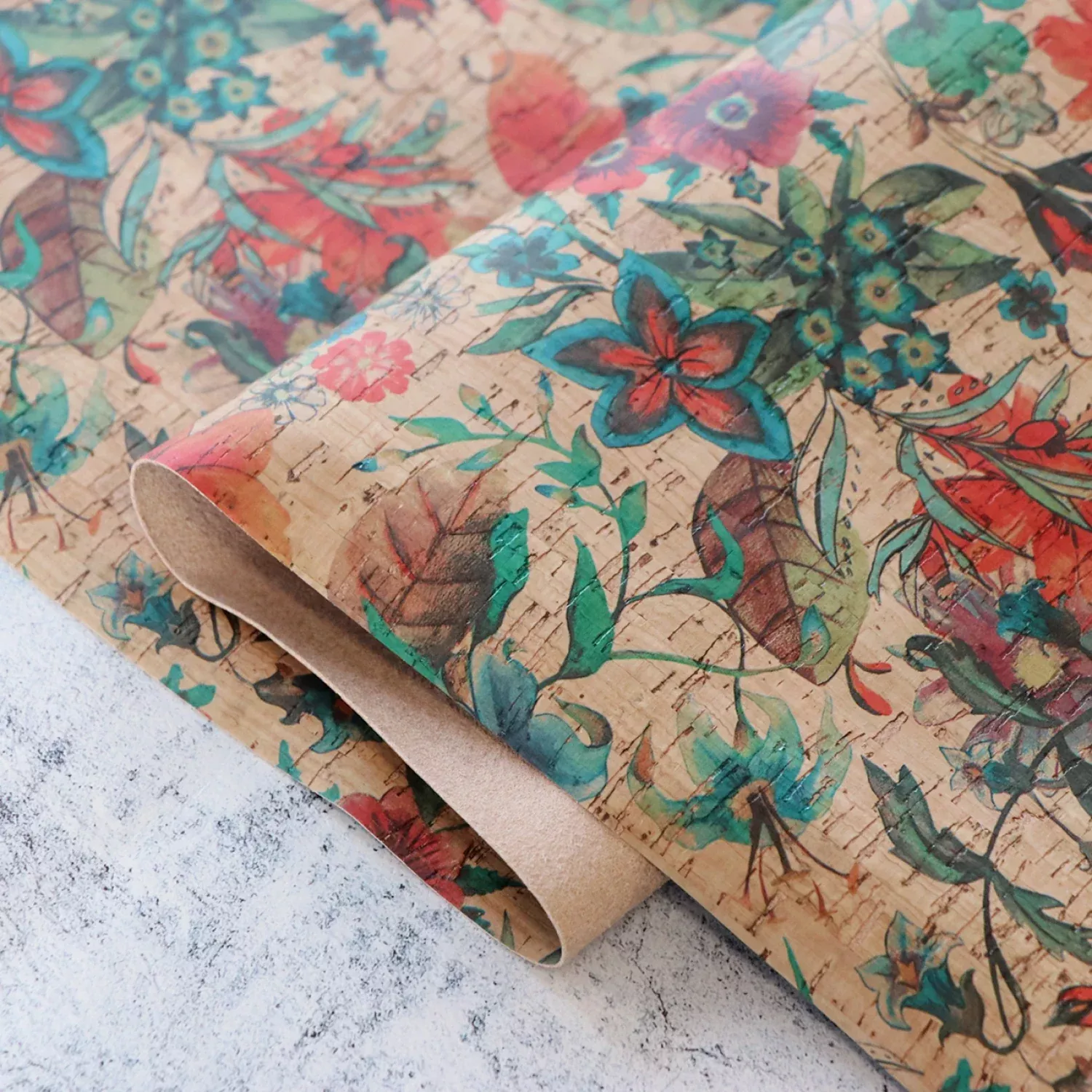 Sallie Tomato Cork Pro Fabric Rainbow Garden