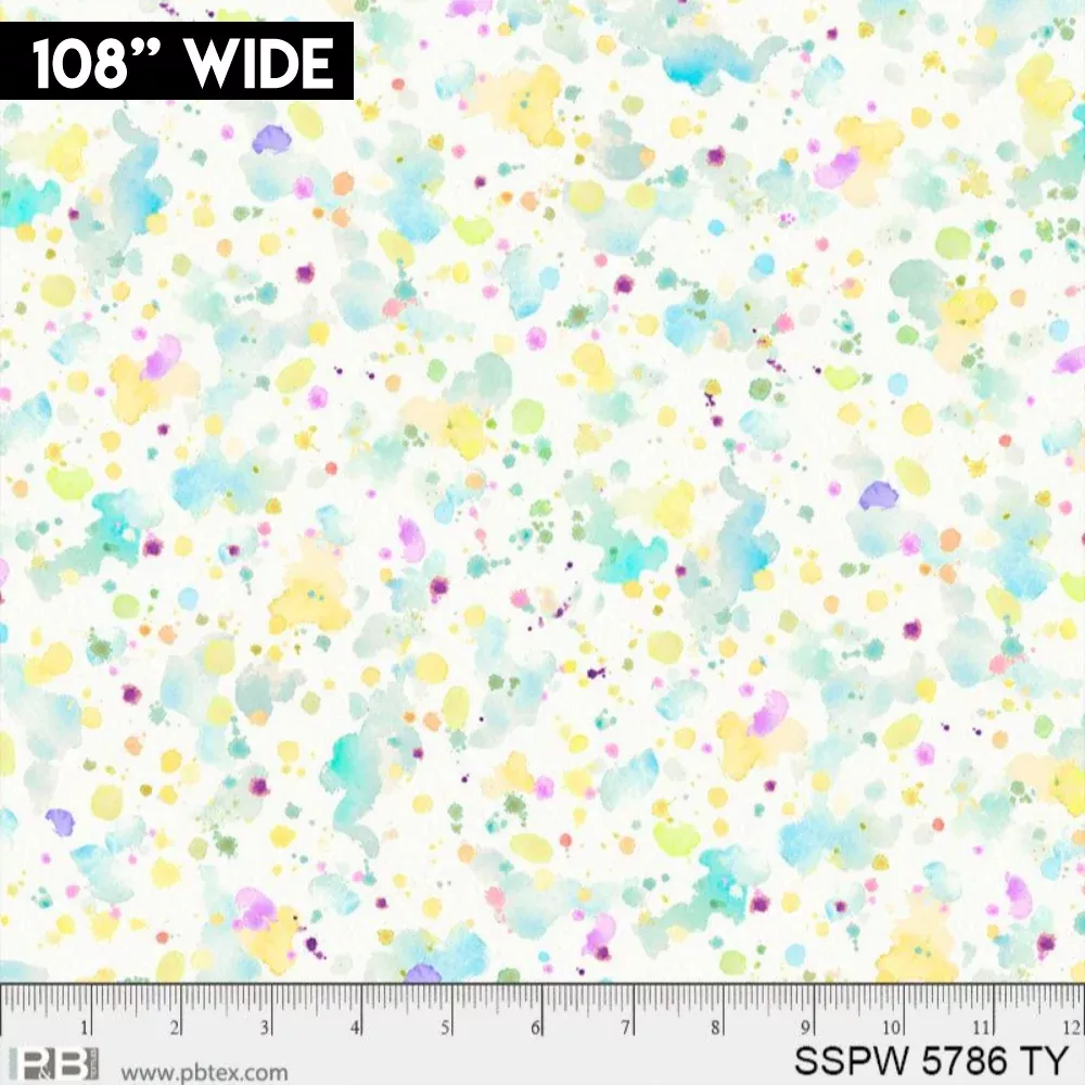 Sally's Speckle 108" - Splatter White | SSPW-05786-TY