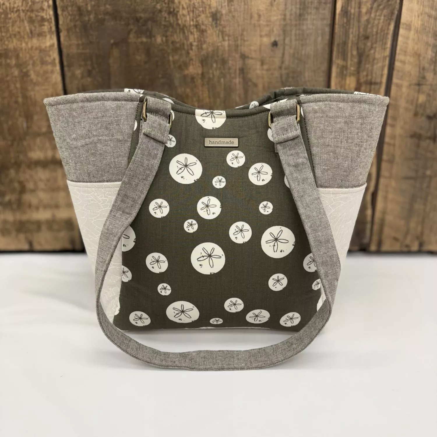 Sand Dollar Bag - SAMPLE - FINISHED - 13" L x 10.5" H x 4.5" W