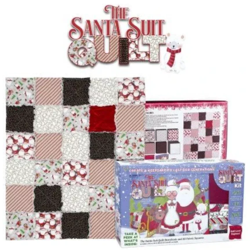 The Santa Suit Quilt Kit and Storybook