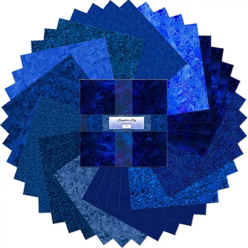 Sapphire Sky 10 Karat Gem 10" Squares by Wilmington
