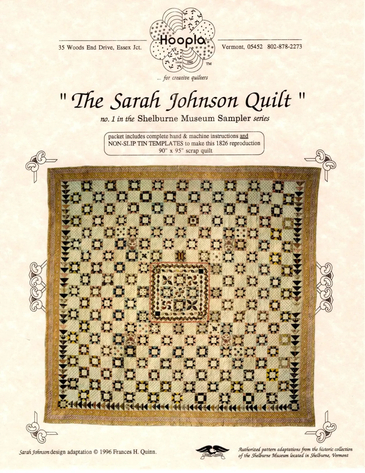 The Sarah Johnson Quilt Pattern with Templates