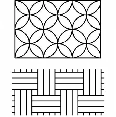 Sashiko Stencil Paving Stones/Interlocking Circles