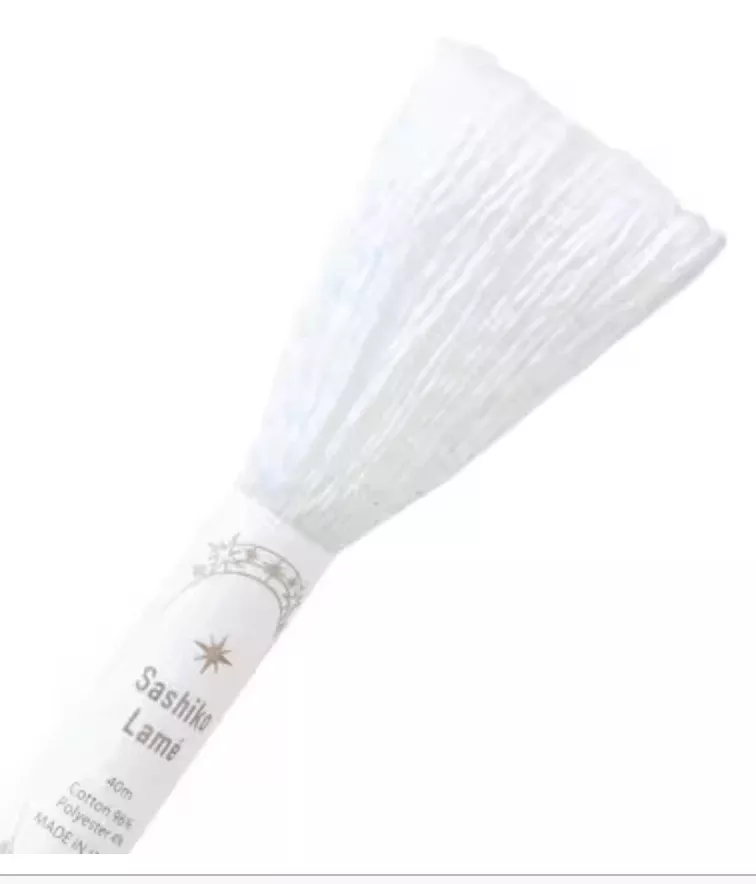 Sashiko Thread 40m Lame Color White