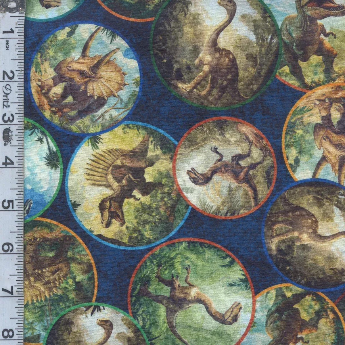 Savage Kingdom - Dinosaur Medallions Navy