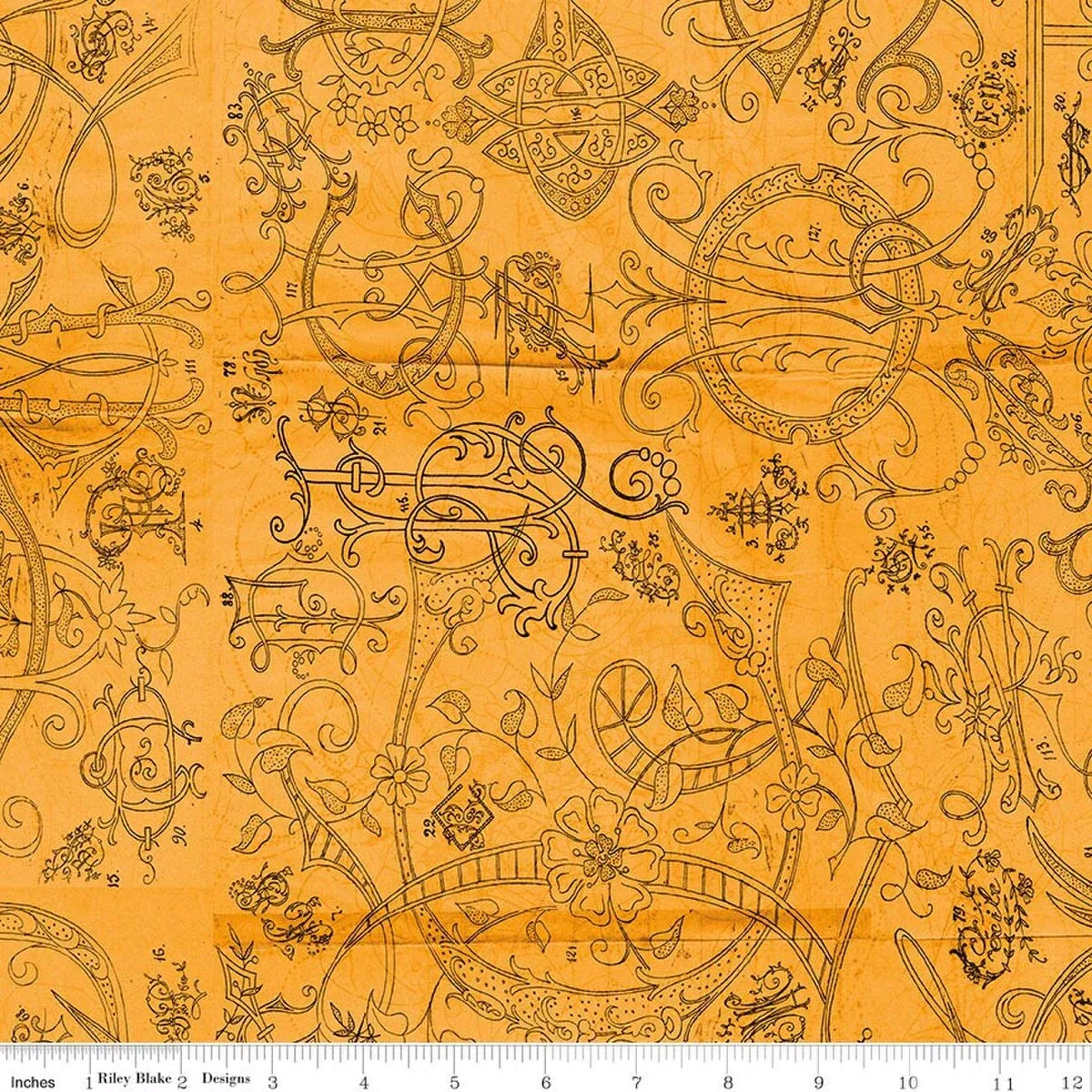 Scary Scraps - Scary Stitches Orange 14" Remnant