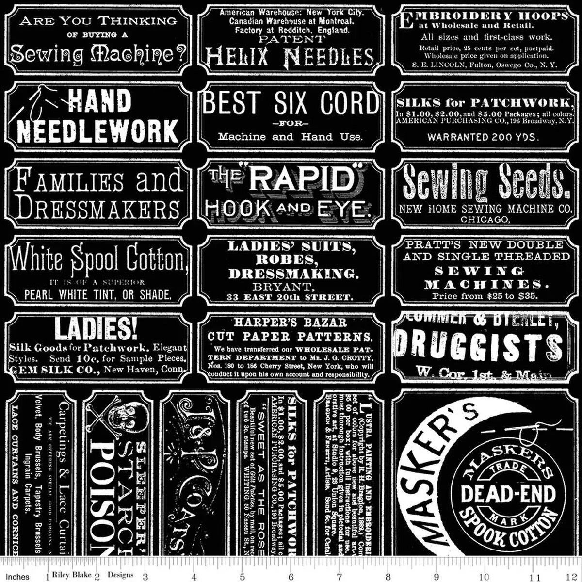 Scary Scraps - Sew Labels Black