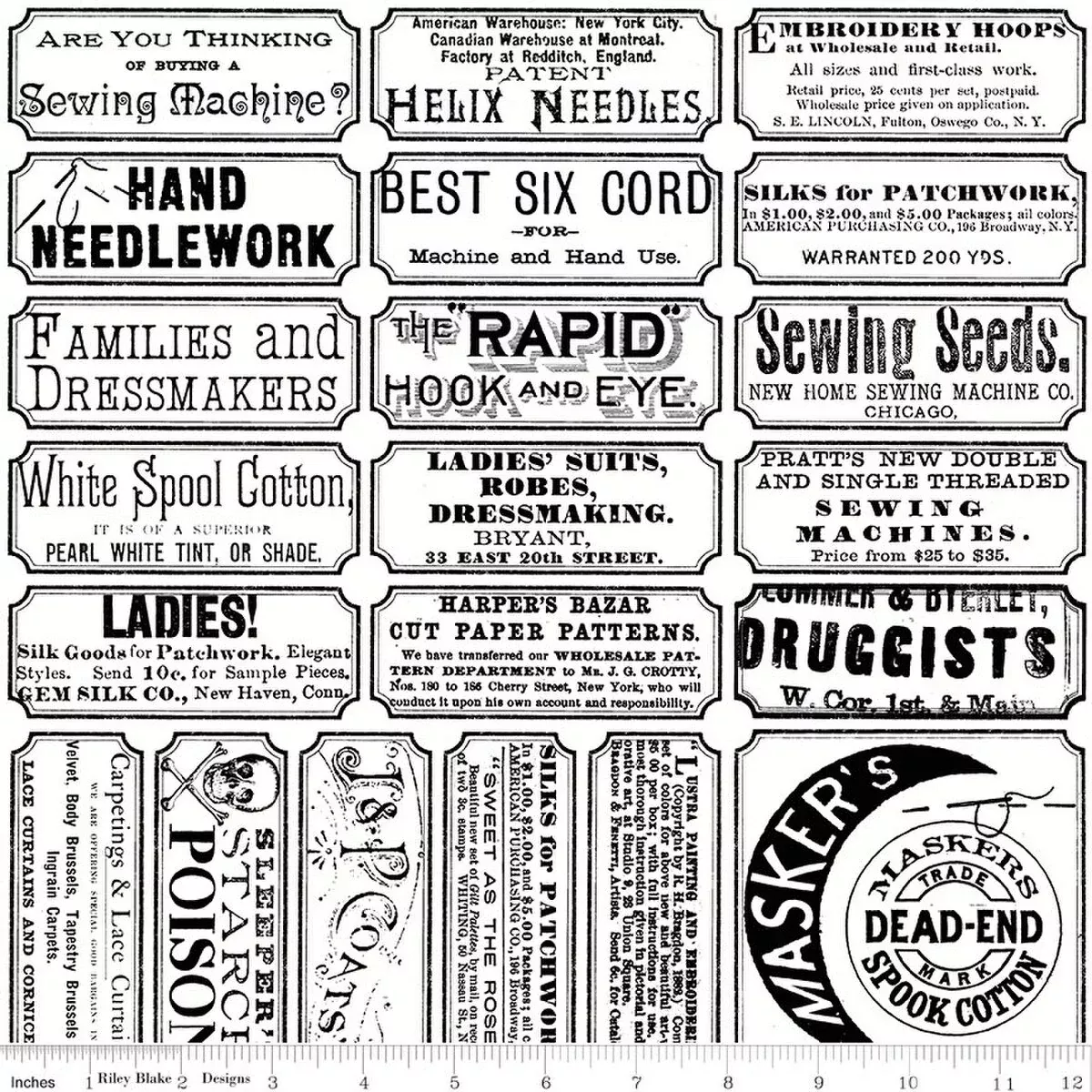 Scary Scraps - Sew Labels White