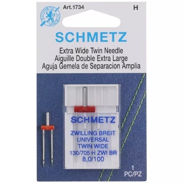 Schmetz 1 Extra Wide Twin Needle 8.0/100 1734 '