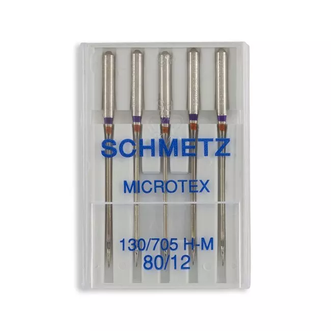 Schmetz Microtex Sharp Sewing Machine Needles 130/705 H-M 80/12 ^