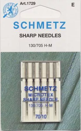 Schmetz Sharp / Microtex Machine Needle Size 10/70 1729