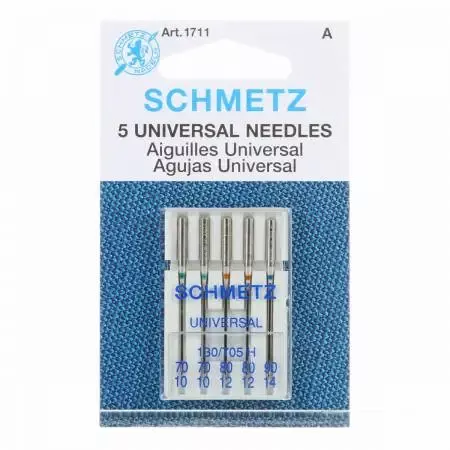 Schmetz Universal Machine Needle Assorted Sizes 70/80/90 5ct #1711