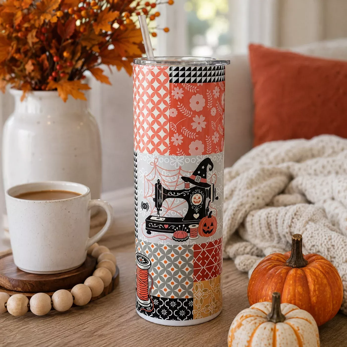 Scrap Happy Halloween - Tumbler + bonus for coffee mug (Downloadable Sublimation Design)