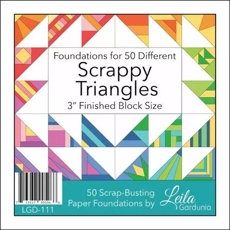 Scrappy Trinagles-3" finished block
