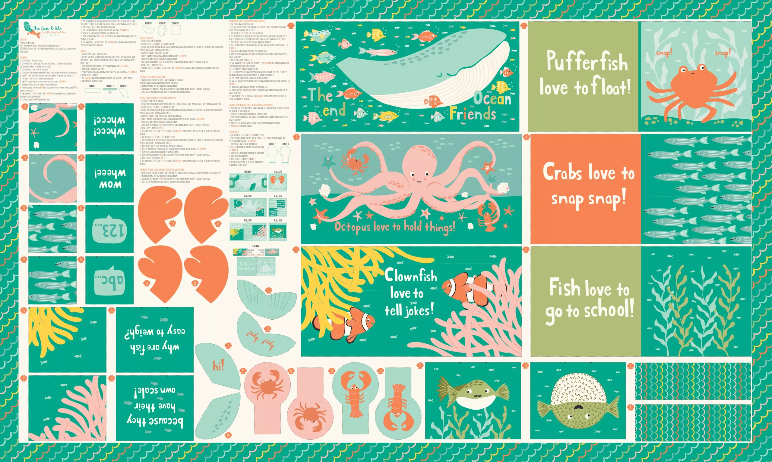 The Sea & Me : 36"x60" Book Panel - #20790-11 - Stacy Iest Hsu (525)