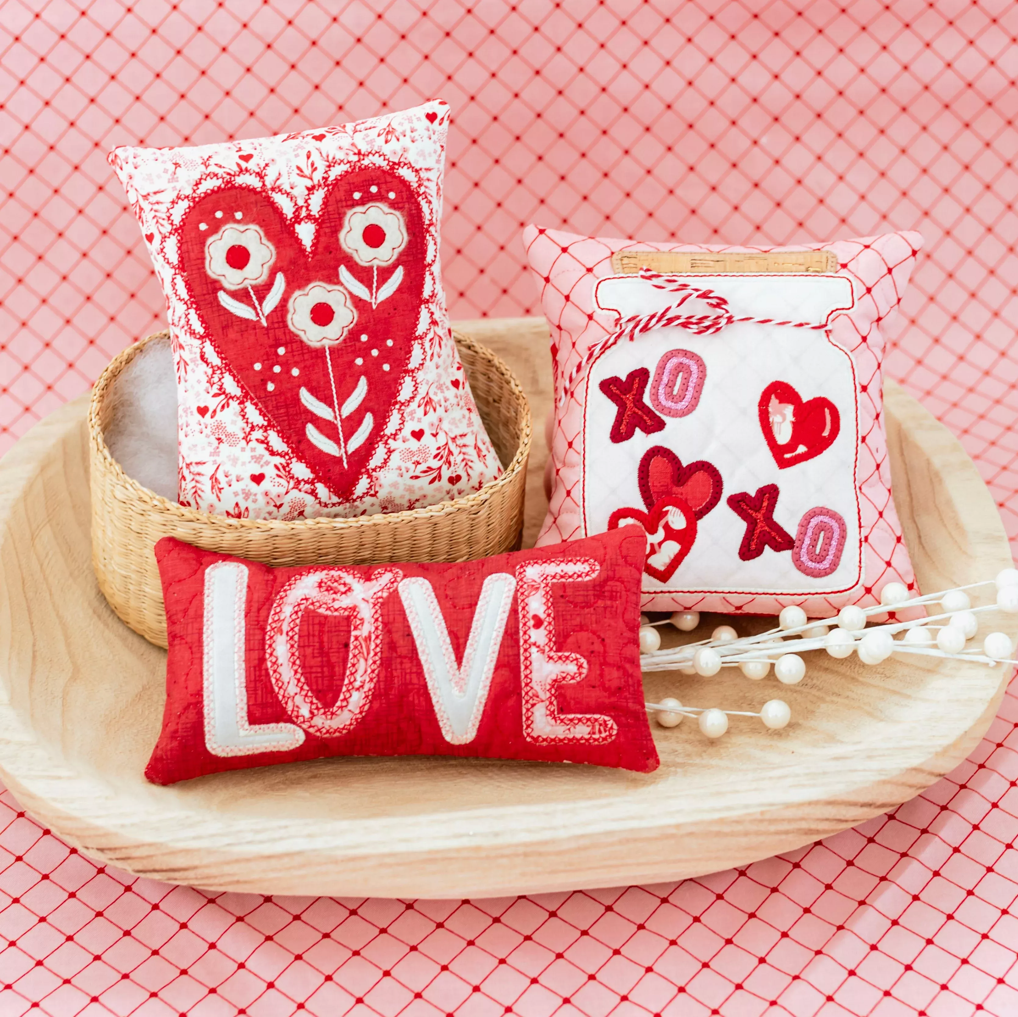 Sealed With XOXO Bowl Fillers (Downloadable Sewing and Machine Embroidery Pattern)