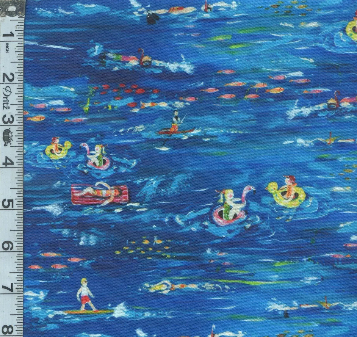 Seaside Summer - Swimming in the Bay Blue