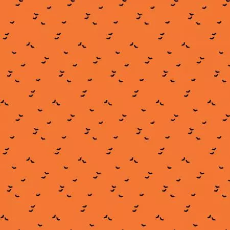 Seasonal Basic : Bat Orange Halloween - #C651R-ORANGE - Riley Blake