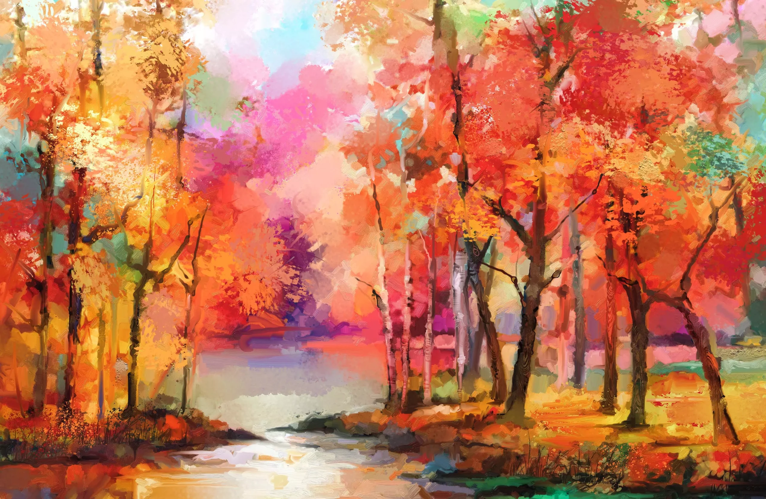 September Morning - Panel 43in x 28in