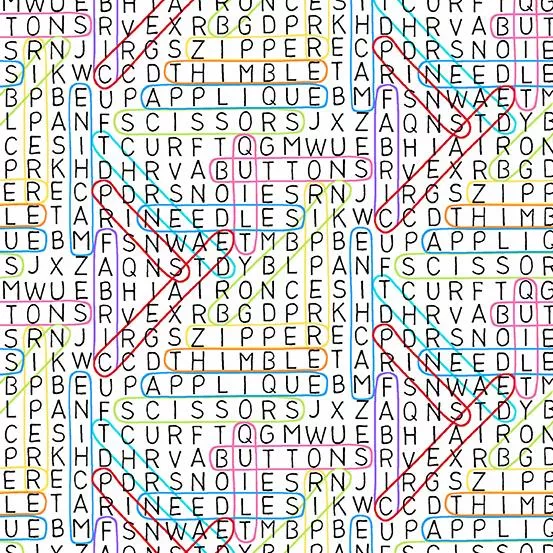 AND Sew Happy A-9869-L - Cotton Fabric