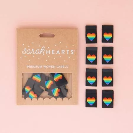 Sew In Labels Pride Rainbow Heart 8ct