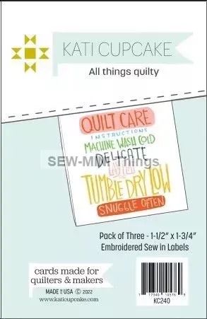 SEW IN LABELS “QUILT CARE”