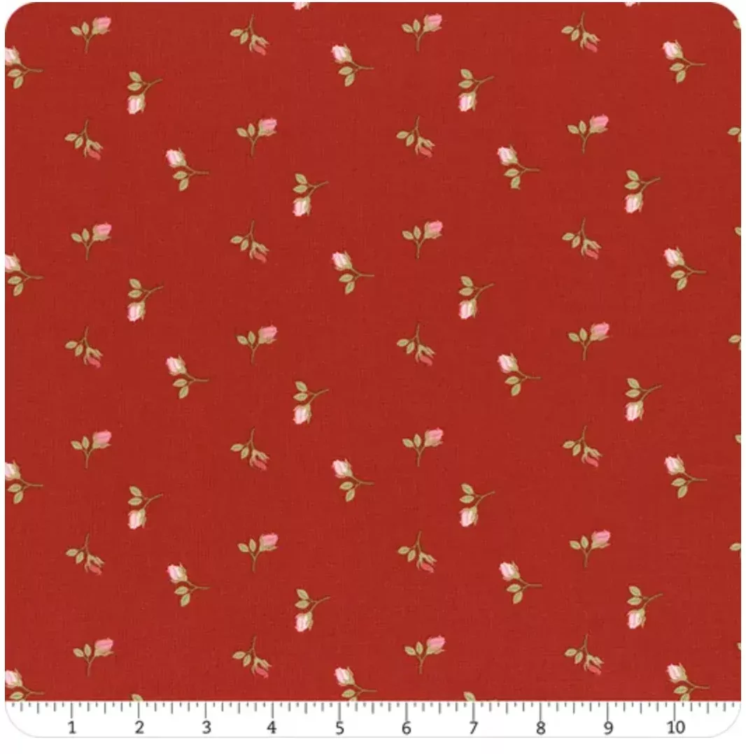 Sew in Love-Red Rosebuds