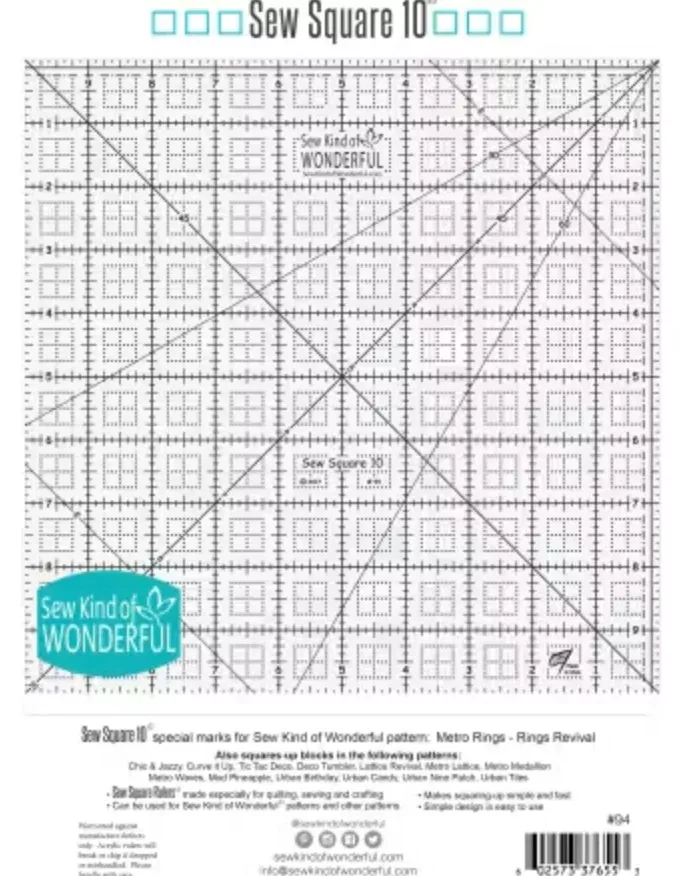 Sew Square 10" Ruler