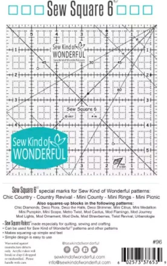 Sew Square 6" Ruler