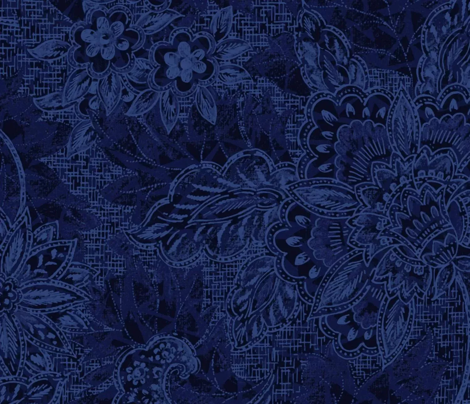 Shadows WIDEBACK 118" by Oasis Fabric - Flowers Navy 1830806