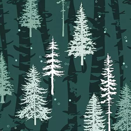 Shannon Fabrics 60 in Wide Evergreen Mckay Manor Boreal Forest Digital Cuddle Minky 840048742230 .