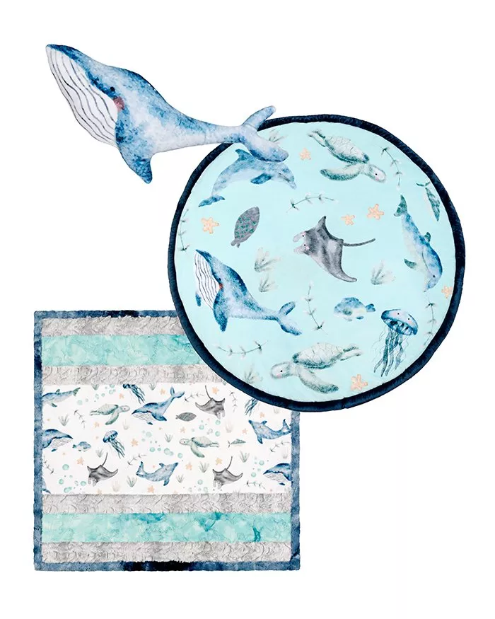 Shannon Fabrics Playtime Just Keep Swimming 3 piece space