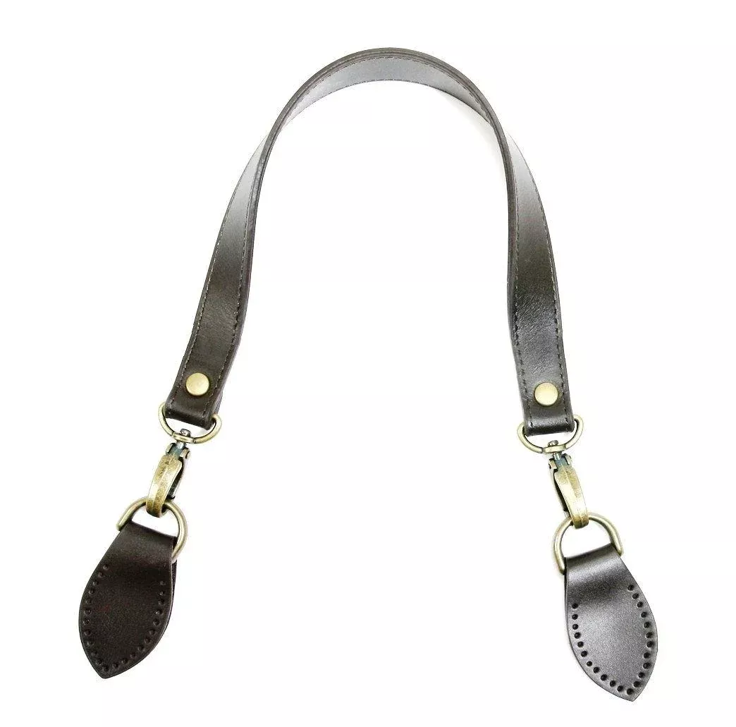 Shoulder Bag Straps - 23" Synthetic Leather - 1 pair - Brown