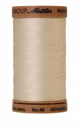 Silk-Finish 40wt Solid Cotton Thread 500yd/457M Muslin by Mettler 9135-0778