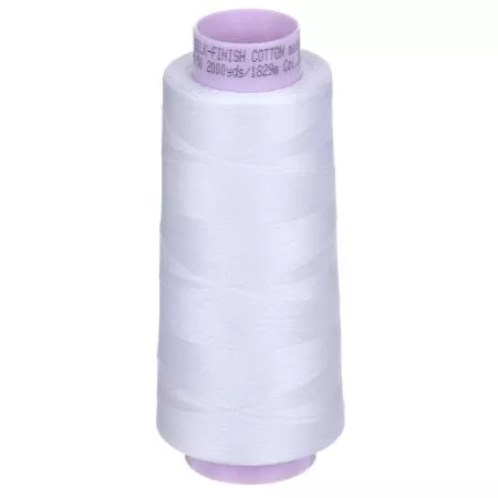 Silk Finish 50wt Cotton Thread 2000yd/1829M : White - #9150-2000 - Mettler
