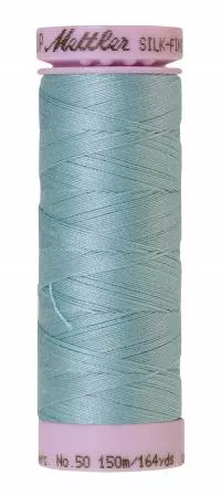 Silk-Finish 50wt Solid Cotton Thread 164yd/150M Silvery Gray by Mettler 9105-1340