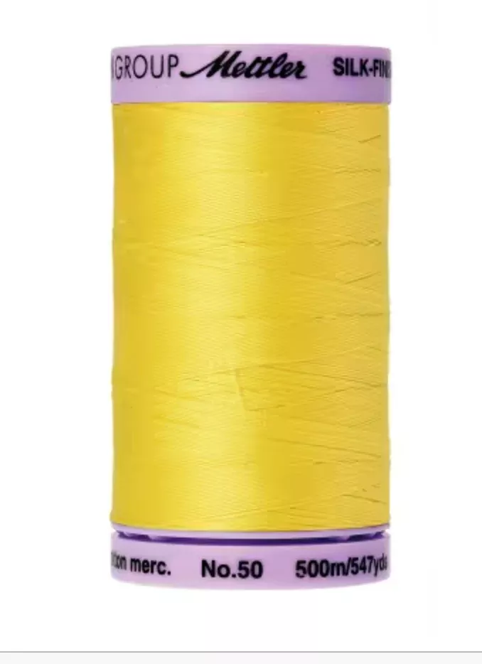 Silk-Finish 50wt Solid Cotton Thread 547yd/500M Lemon Zest