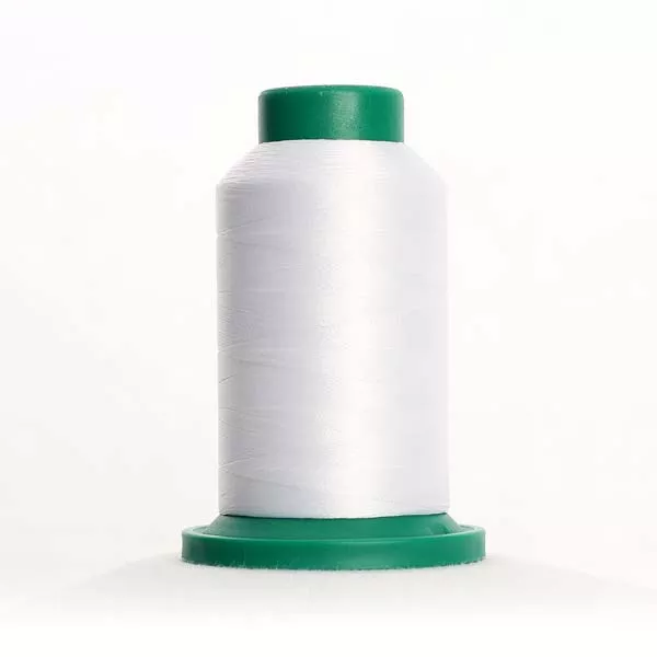 Silky White : #0010 - 1000m 40 wt - Isacord Thread