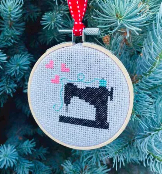 Simply Sewing Cross Stitch Ornament (Downloadable Hand Sewing Pattern)