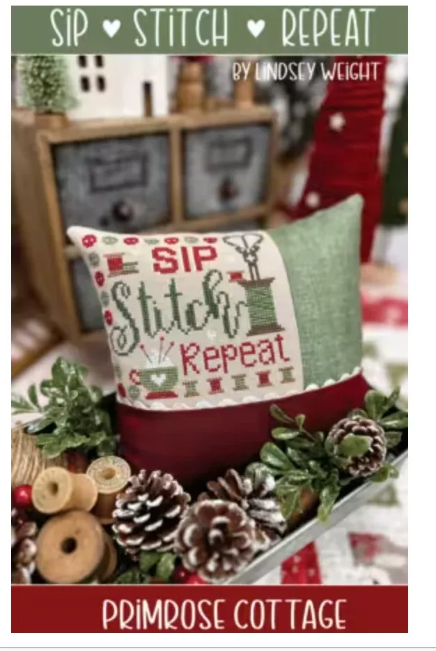 Sip, Stitch, Repeat Pattern