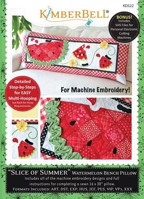 Slice of Summer Bench Pillow by KimberbellKD522