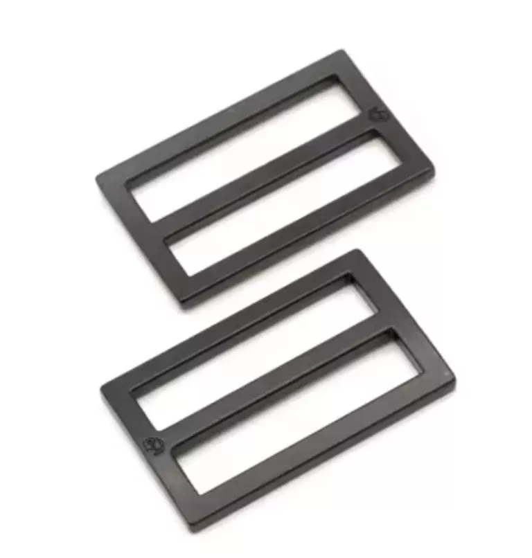Slider Widemouth Flat 1-1/2in Black Metal Set of Two