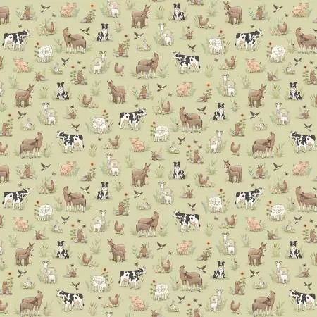Smallholding : Animals Green - #MU-287-G - Makower UK