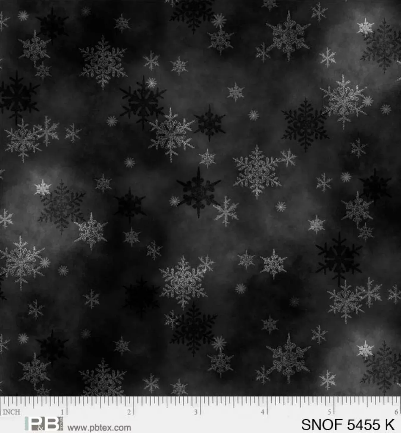 Snowfall - P&B Textiles - Mini Snow Black - 5455 K
