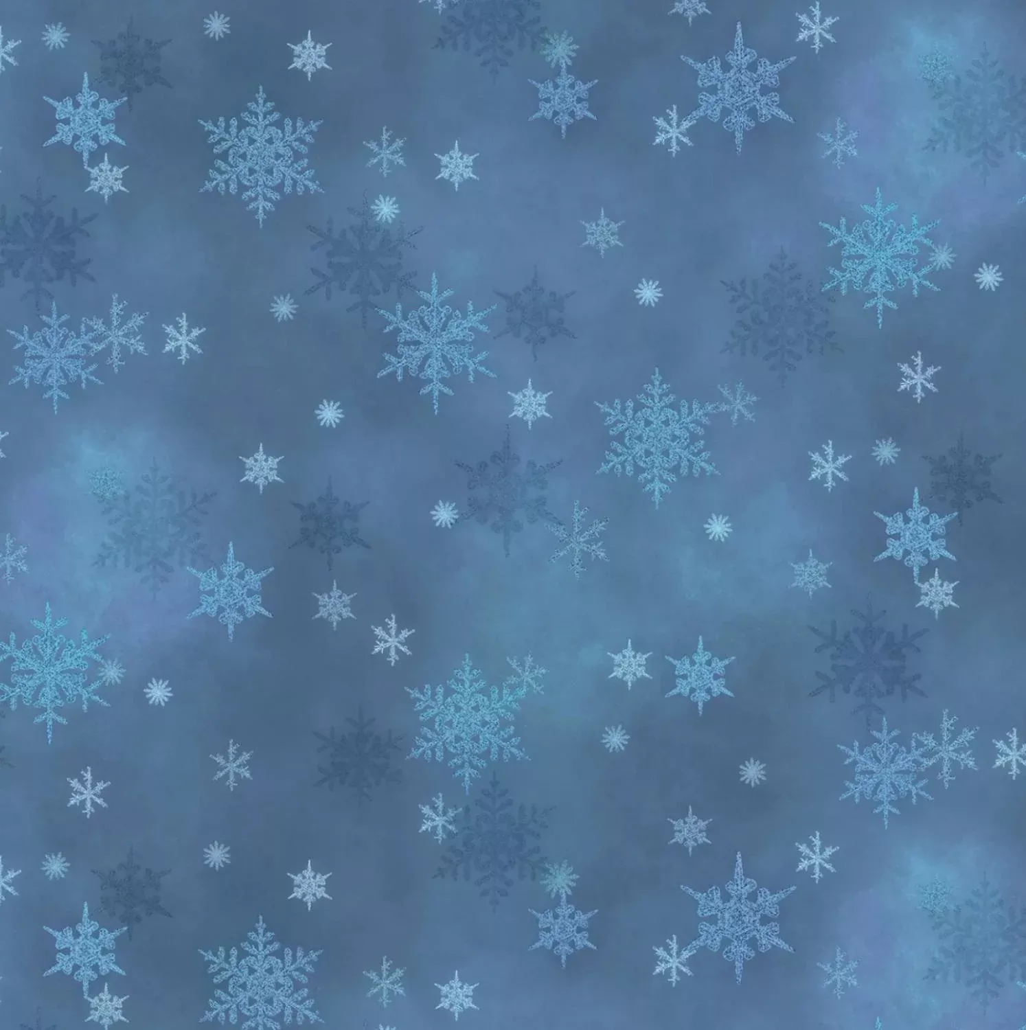 Snowfall - P&B Textiles - Mini Snowflakes Blue - 5455 B