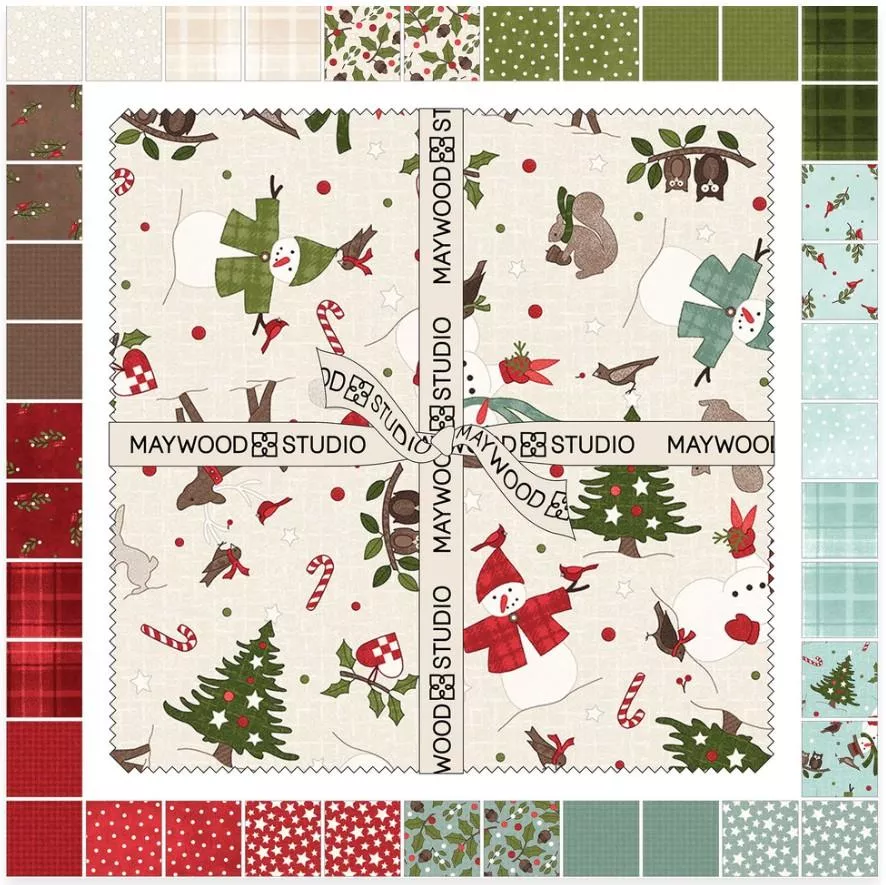Snowtop Mountain Flannel - Layer Cake - Maywood Studio - 10"x10" 42 pc - SQ-MASSNOW